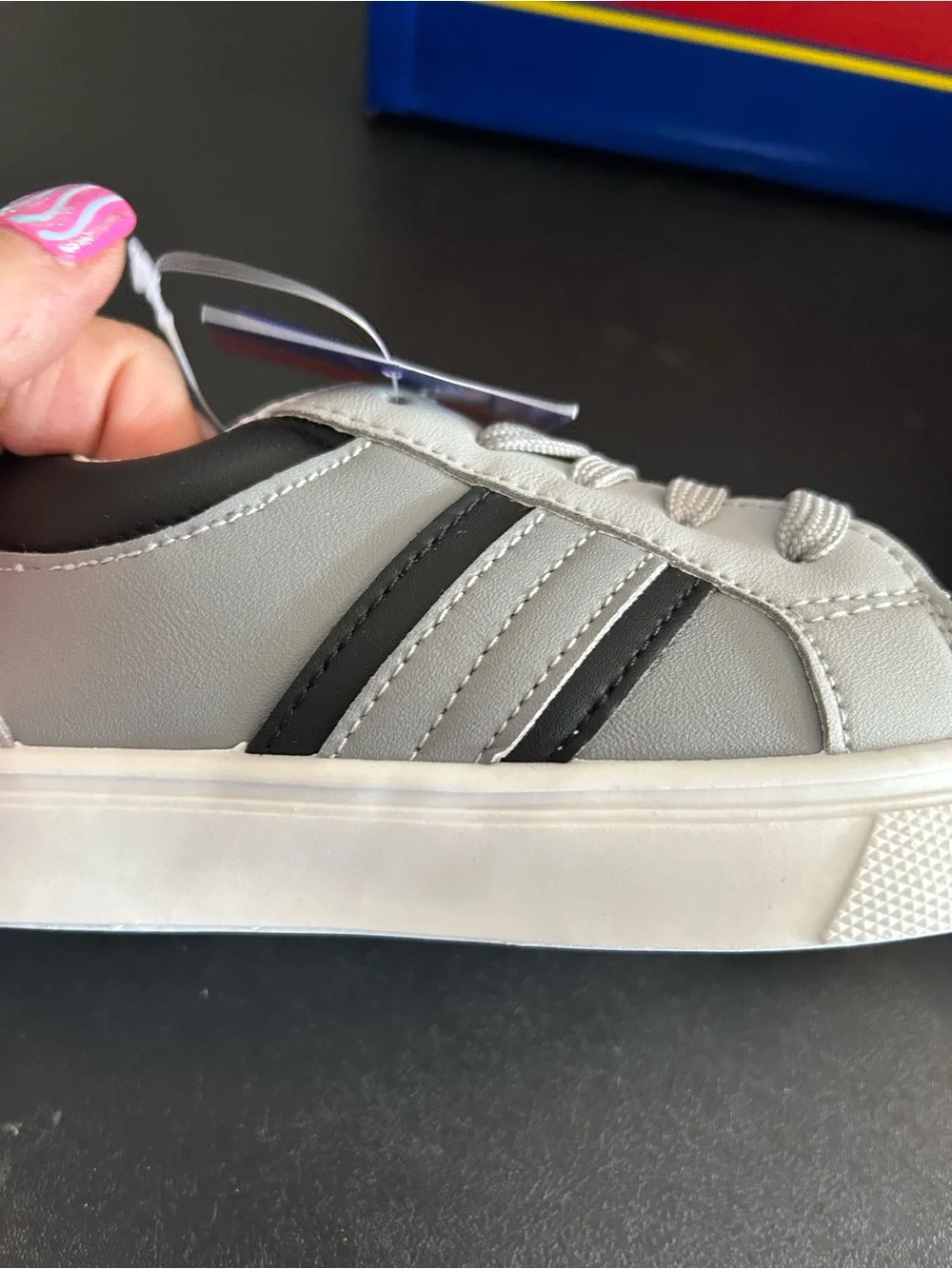 Beverly Hills Polo Club Kids Gray and Black Athletic Sneakers